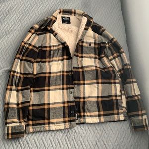 Men’s Hollister Sherpa Lined Flannel Shirt Jacket